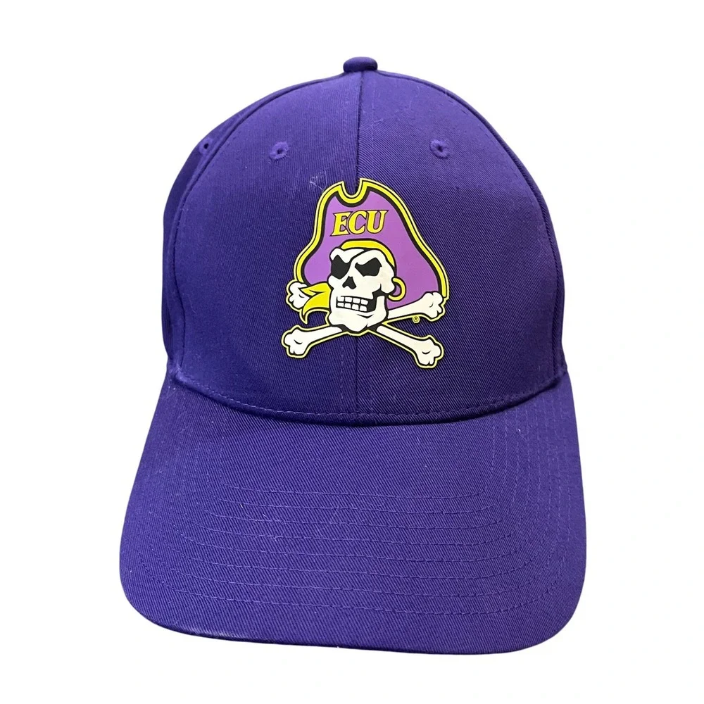 Adidas Hat Mens OSFM Purple ECU Pirates NCAA Adjustable Baseball Cap